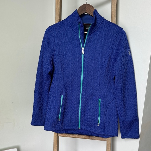 Spyder Royal Blue Sweater with teal Details - Picture 1 of 6